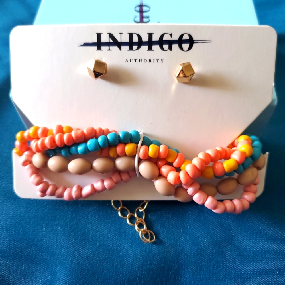 Indigo Authority | Bracelet and Earring Set